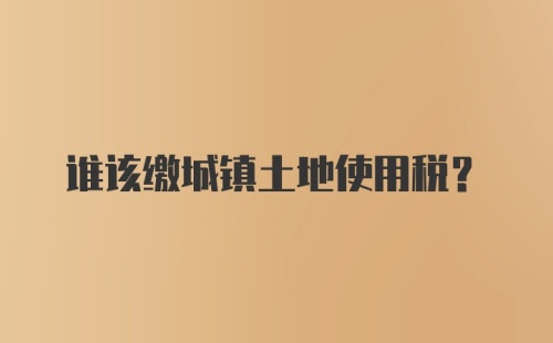 谁该缴城镇土地使用税?