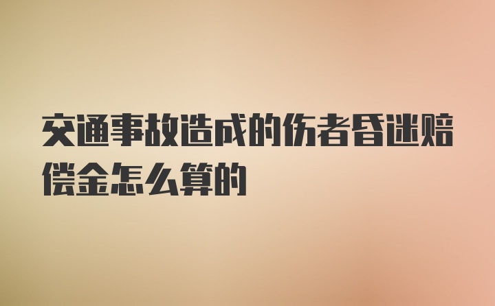 交通事故造成的伤者昏迷赔偿金怎么算的