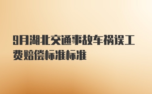 9月湖北交通事故车祸误工费赔偿标准标准