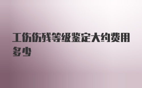 工伤伤残等级鉴定大约费用多少