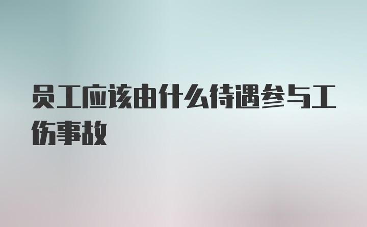 员工应该由什么待遇参与工伤事故