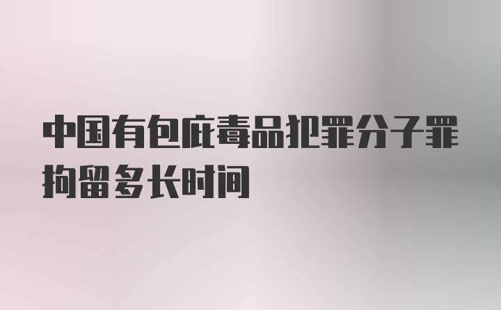 中国有包庇毒品犯罪分子罪拘留多长时间