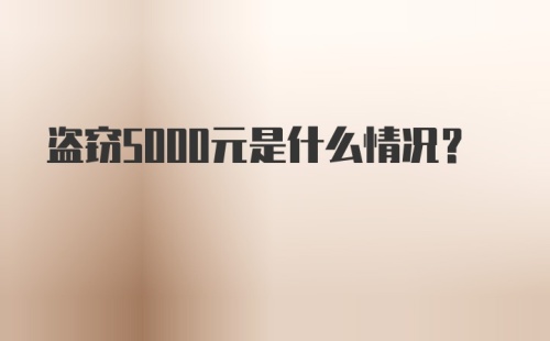 盗窃5000元是什么情况?