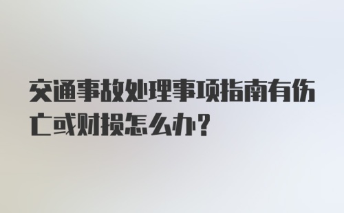 交通事故处理事项指南有伤亡或财损怎么办？