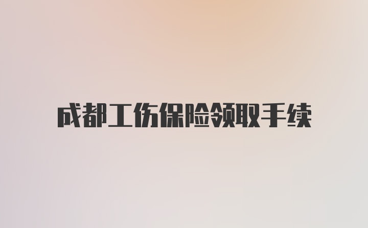 成都工伤保险领取手续