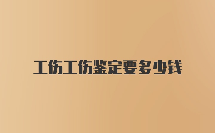 工伤工伤鉴定要多少钱