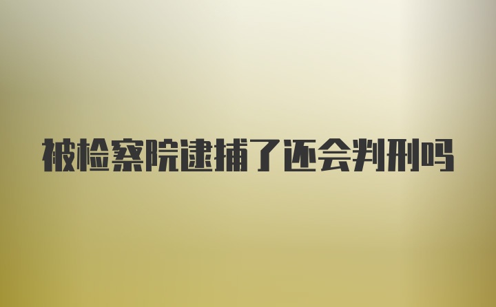 被检察院逮捕了还会判刑吗