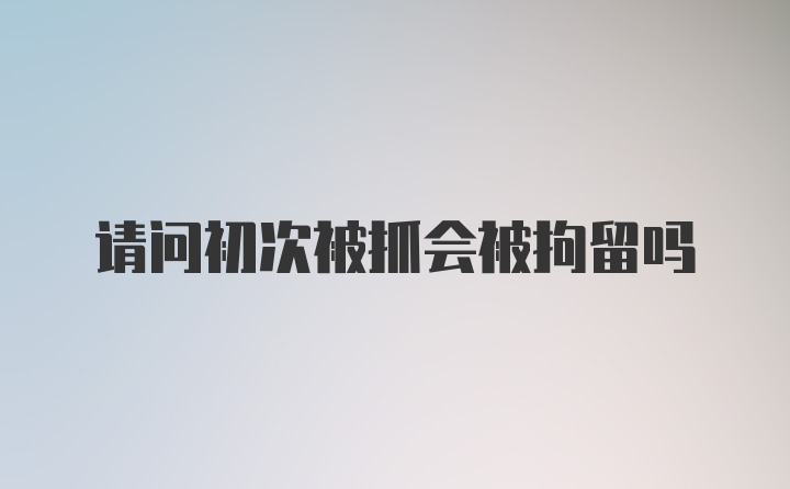 请问初次被抓会被拘留吗