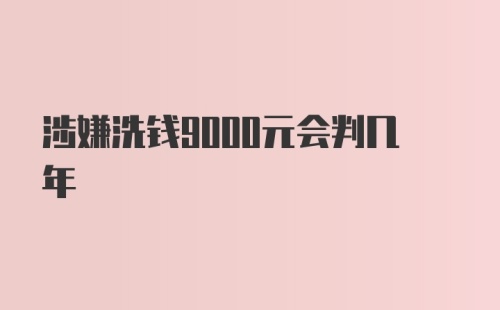 涉嫌洗钱9000元会判几年