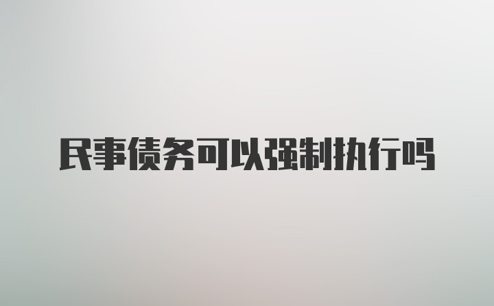 民事债务可以强制执行吗