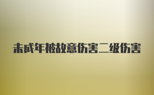 未成年被故意伤害二级伤害