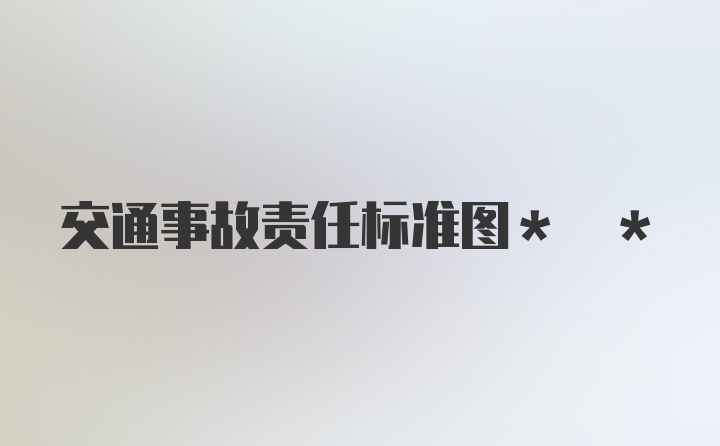 交通事故责任标准图* *