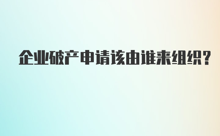 企业破产申请该由谁来组织?