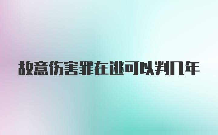 故意伤害罪在逃可以判几年