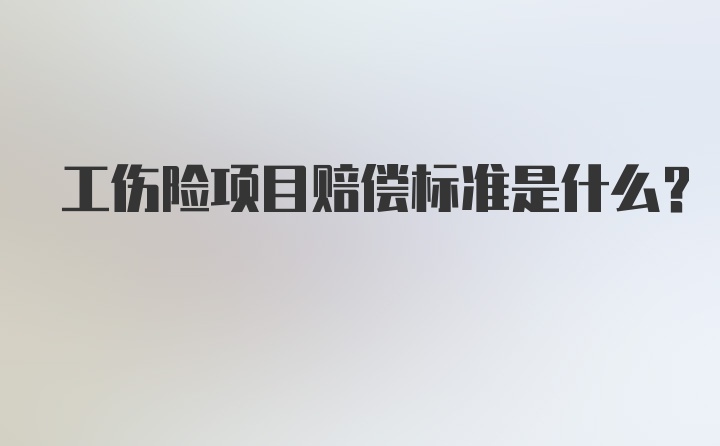 工伤险项目赔偿标准是什么？