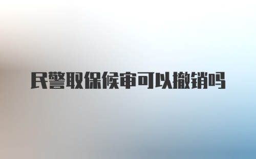 民警取保候审可以撤销吗