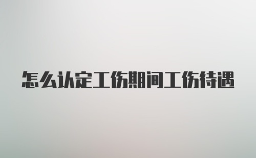 怎么认定工伤期间工伤待遇