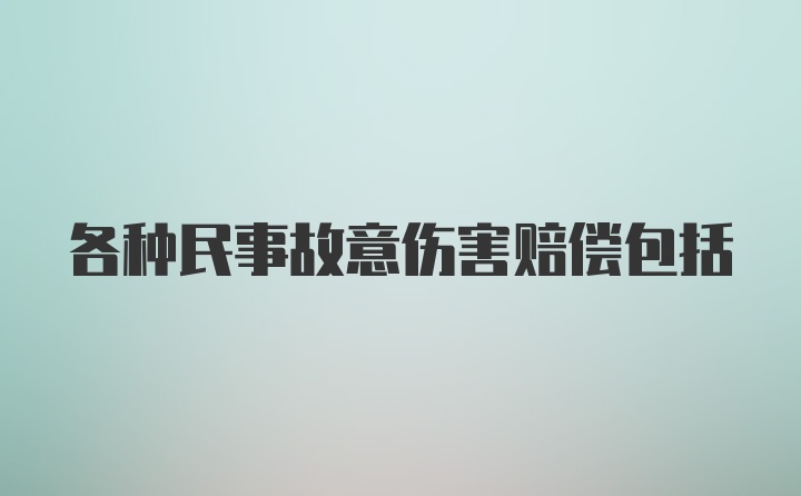 各种民事故意伤害赔偿包括