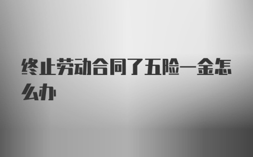 终止劳动合同了五险一金怎么办