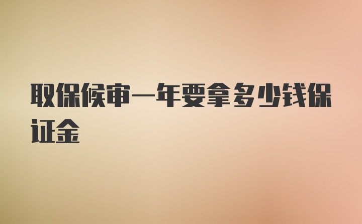 取保候审一年要拿多少钱保证金