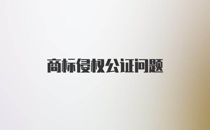 商标侵权公证问题