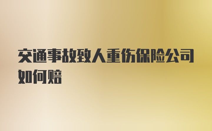 交通事故致人重伤保险公司如何赔