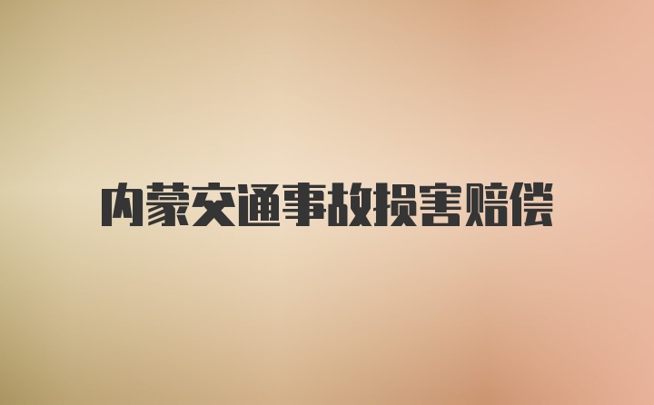 内蒙交通事故损害赔偿