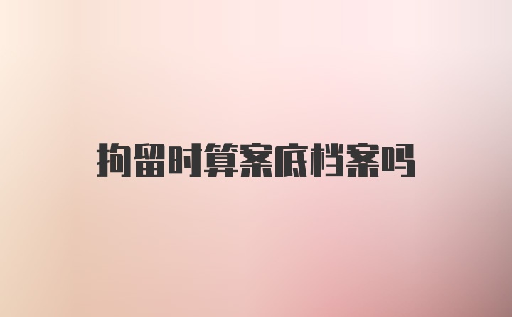 拘留时算案底档案吗