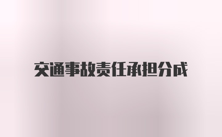 交通事故责任承担分成