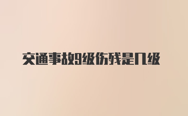 交通事故9级伤残是几级