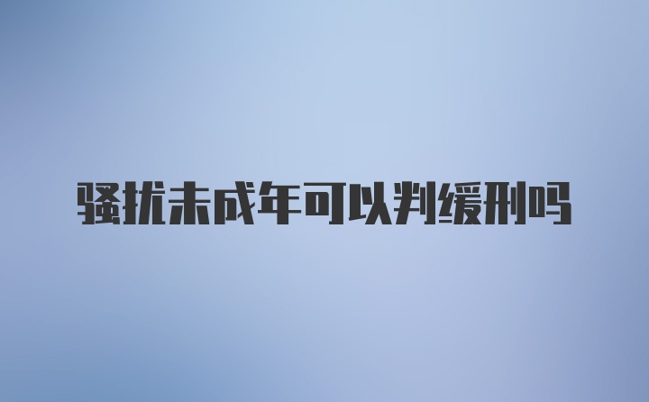 骚扰未成年可以判缓刑吗