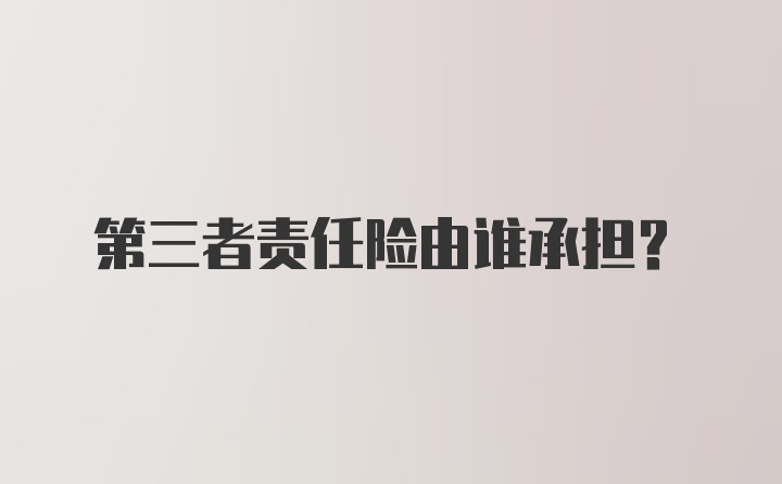 第三者责任险由谁承担？