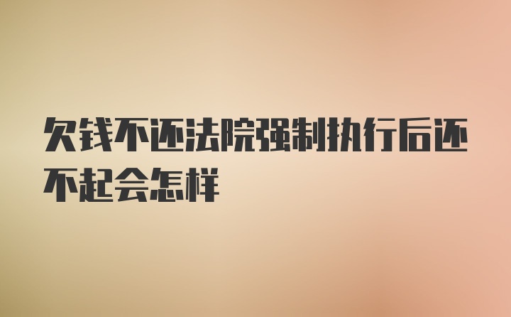 欠钱不还法院强制执行后还不起会怎样