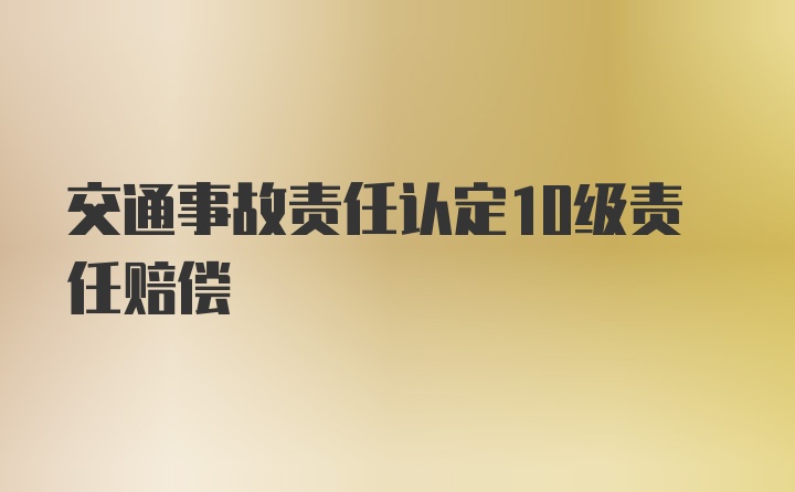 交通事故责任认定10级责任赔偿