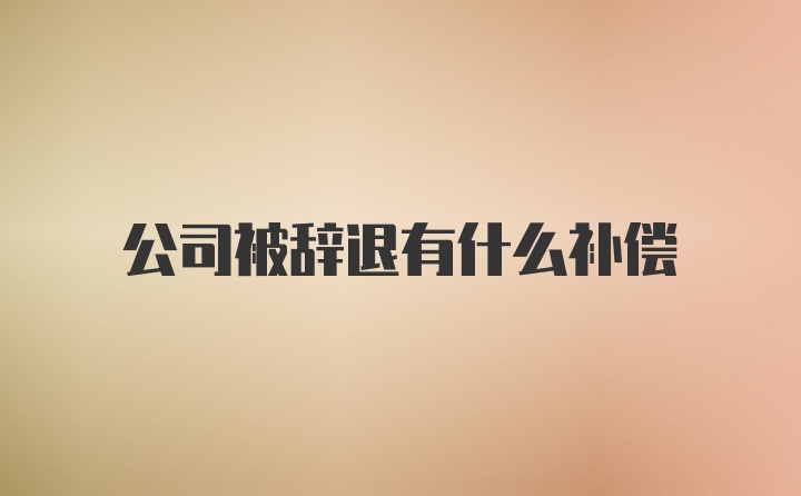 公司被辞退有什么补偿