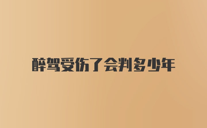 醉驾受伤了会判多少年