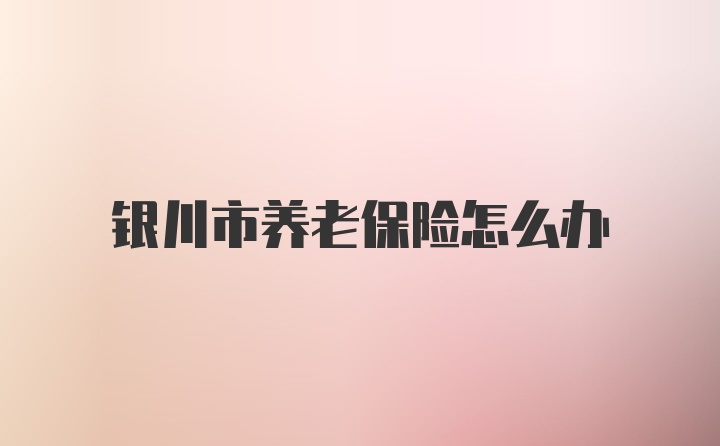 银川市养老保险怎么办