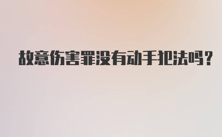 故意伤害罪没有动手犯法吗？