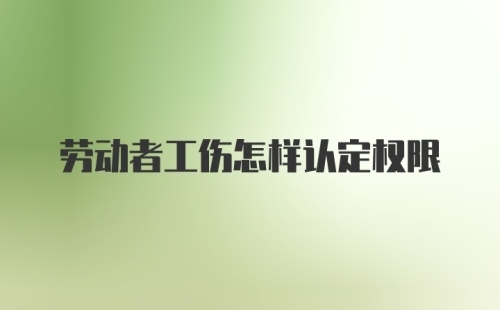 劳动者工伤怎样认定权限