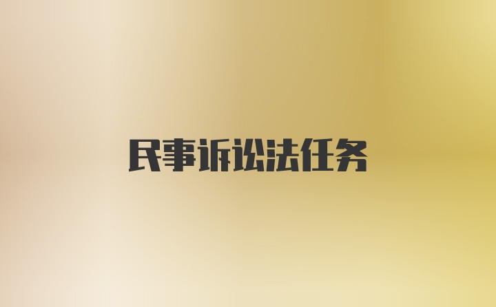 民事诉讼法任务