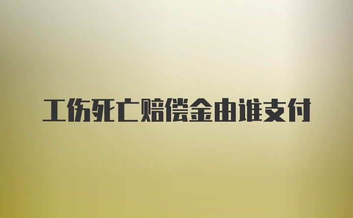 工伤死亡赔偿金由谁支付