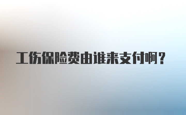 工伤保险费由谁来支付啊？