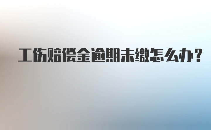 工伤赔偿金逾期未缴怎么办？