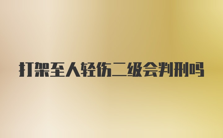 打架至人轻伤二级会判刑吗