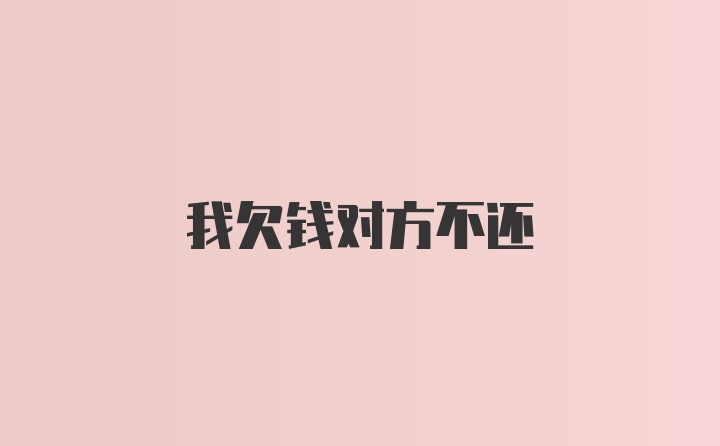 我欠钱对方不还