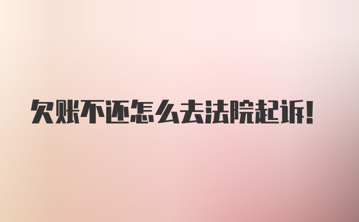 欠账不还怎么去法院起诉！