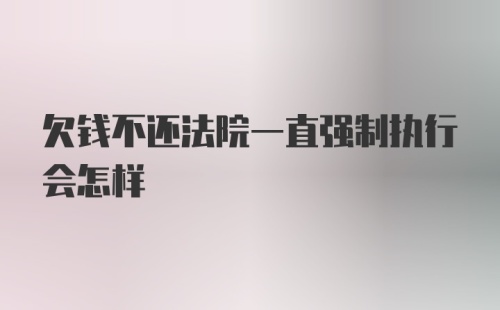 欠钱不还法院一直强制执行会怎样