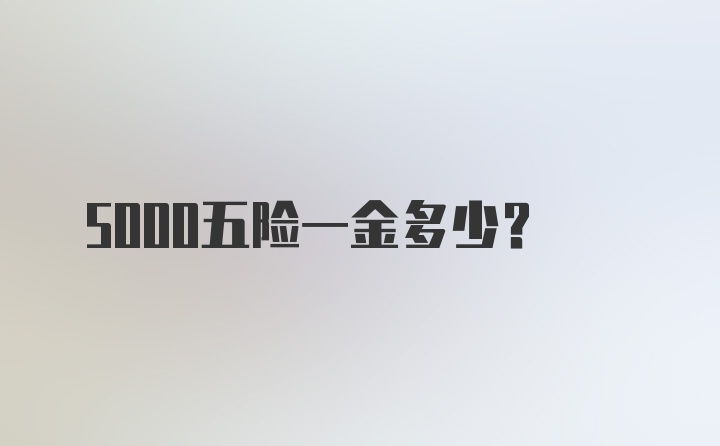 5000五险一金多少？