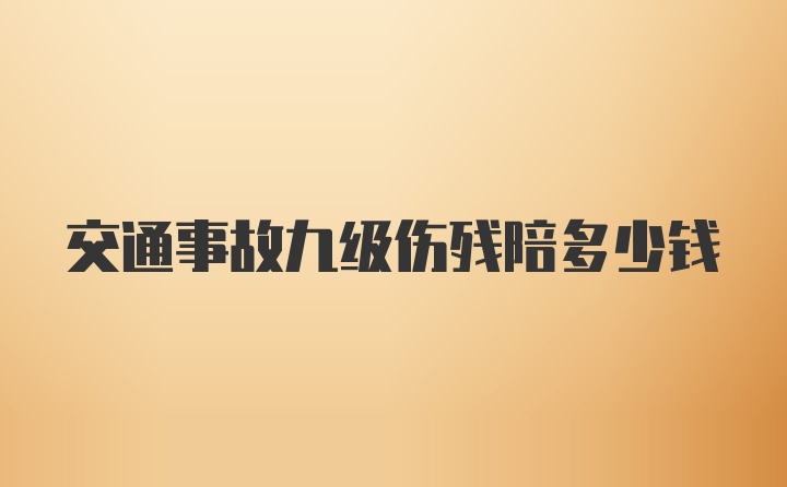 交通事故九级伤残陪多少钱