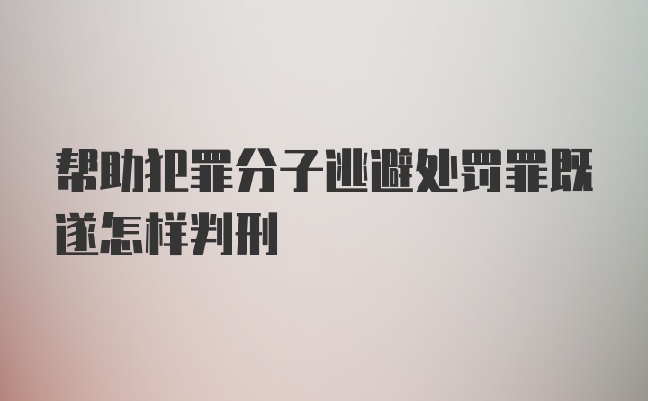 帮助犯罪分子逃避处罚罪既遂怎样判刑